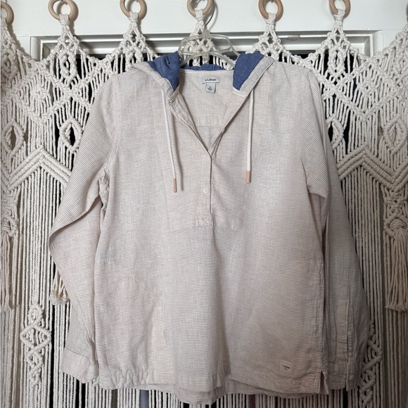 L.L.Bean Cotton Hooded Shirt Women’s Small. - Picture 1 of 5